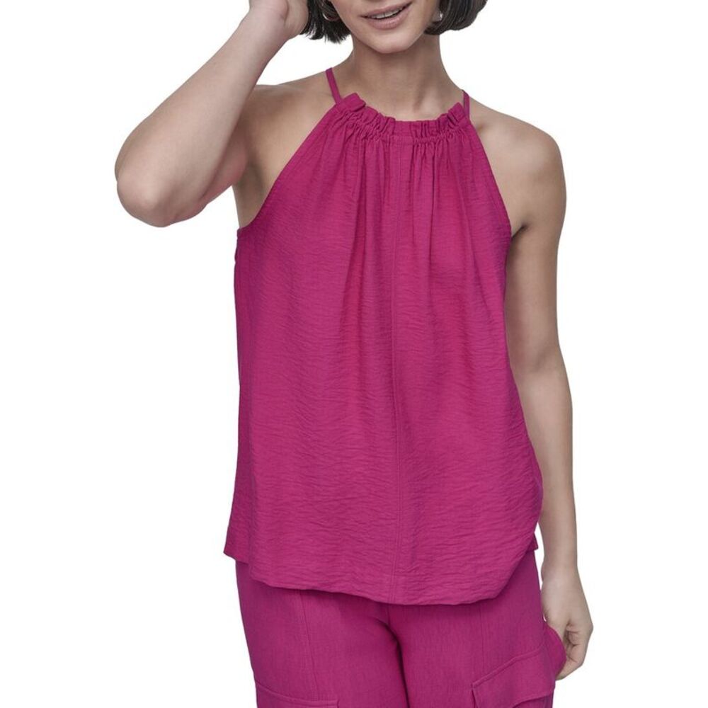 Dkny Womens  Halter Crinkle Top